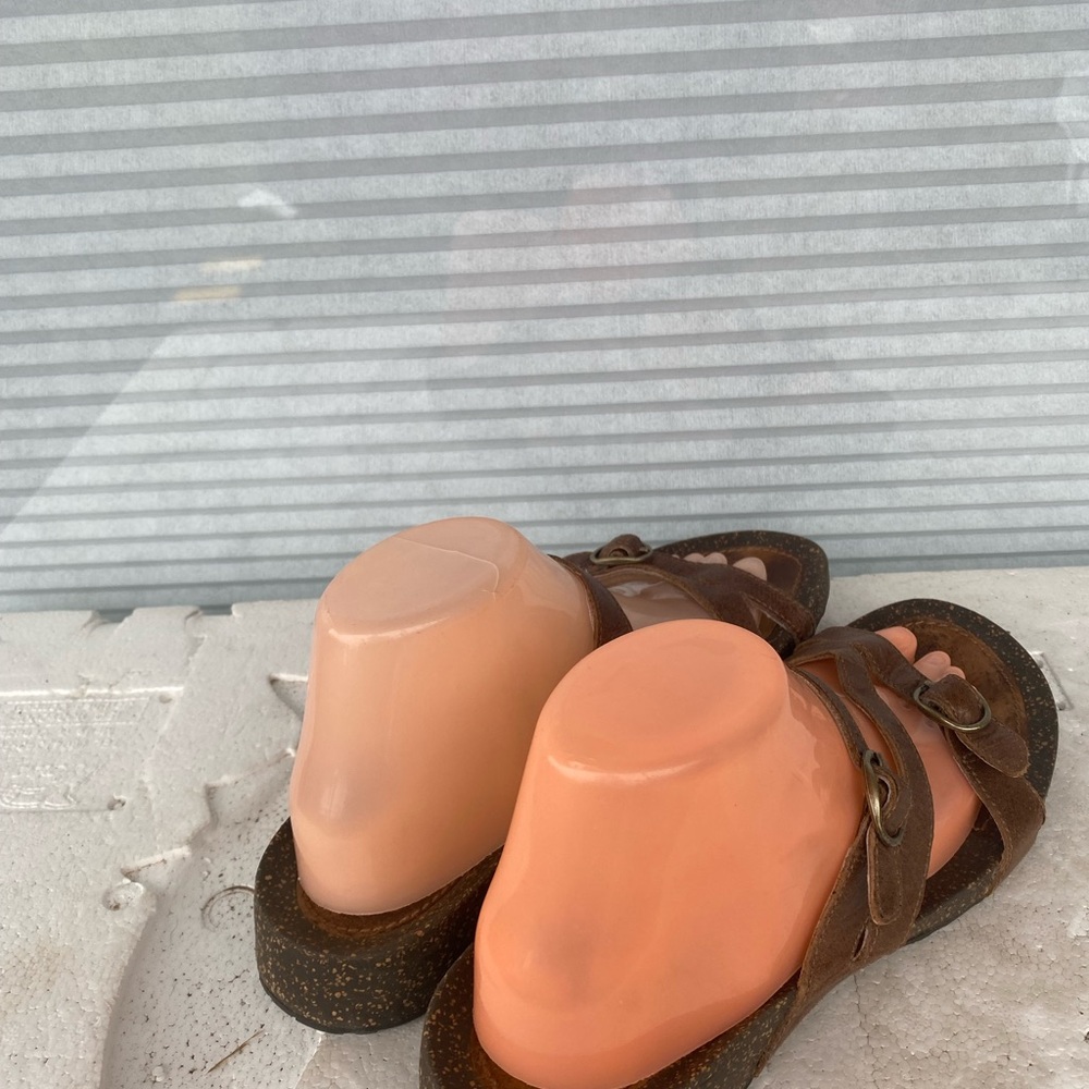 Teva 4186 Women’s Brown Leather Sandals Size W10 - Picture 6 of 15